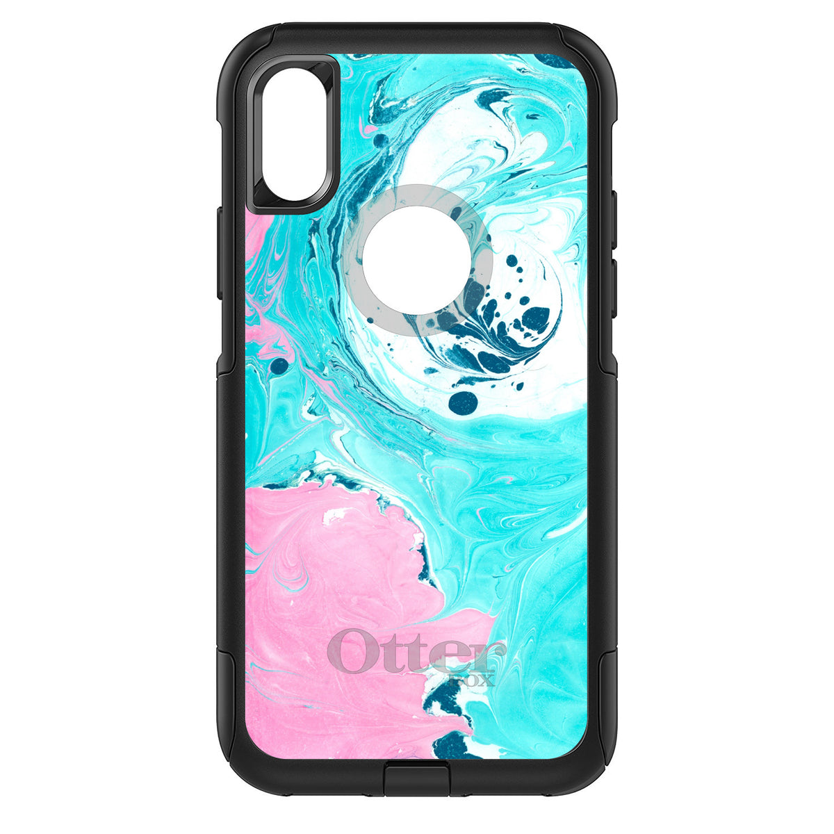 Blue Pink White Marble OtterBox Commuter Case for iPhone & Galaxy, view 3