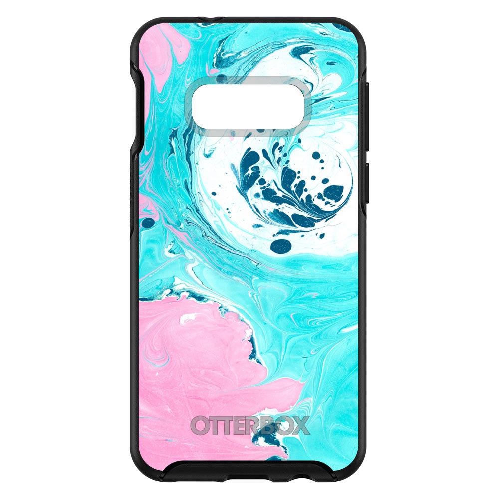 Blue Pink White Marble OtterBox Symmetry Case for iPhone & Galaxy, view 7