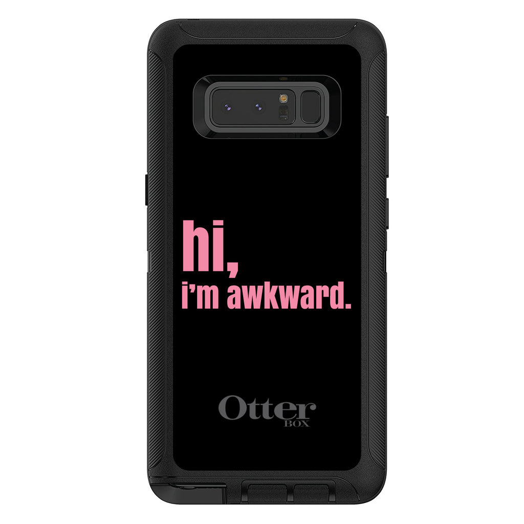 Black Pink hi, I'm awkward OtterBox Defender Case for iPhone & Galaxy, view 17