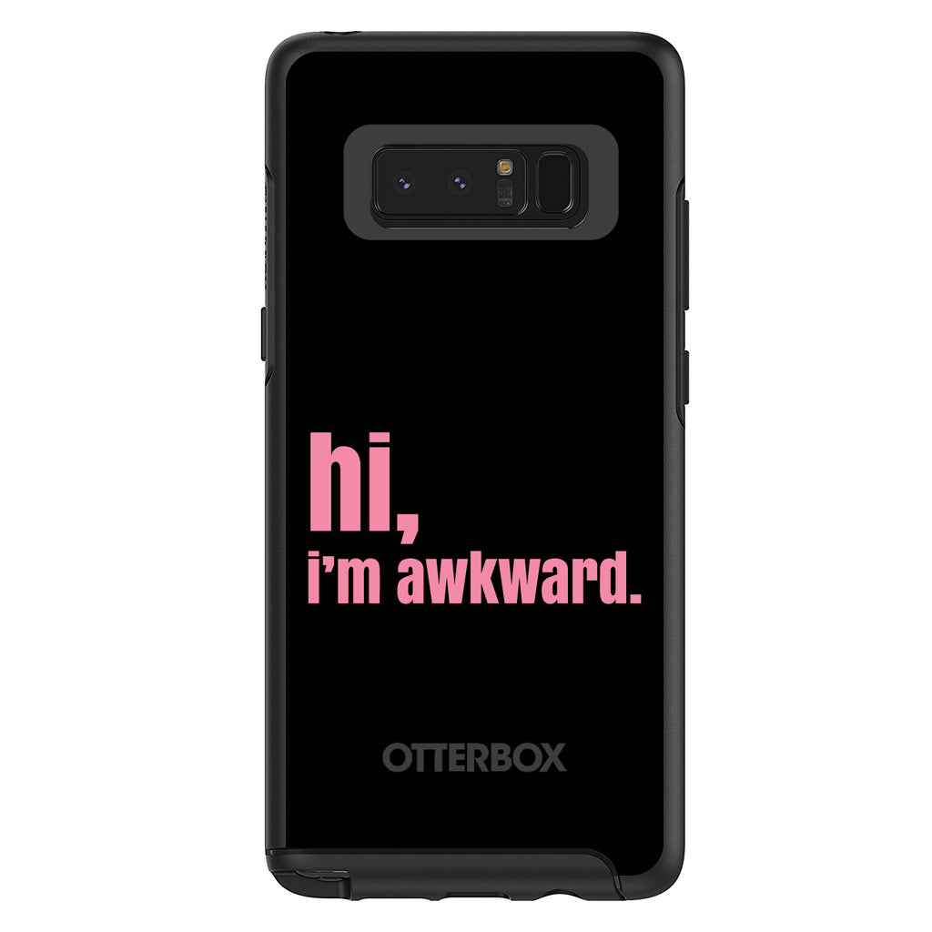 Black Pink hi, I'm awkward OtterBox Symmetry Case for iPhone & Galaxy, view 14