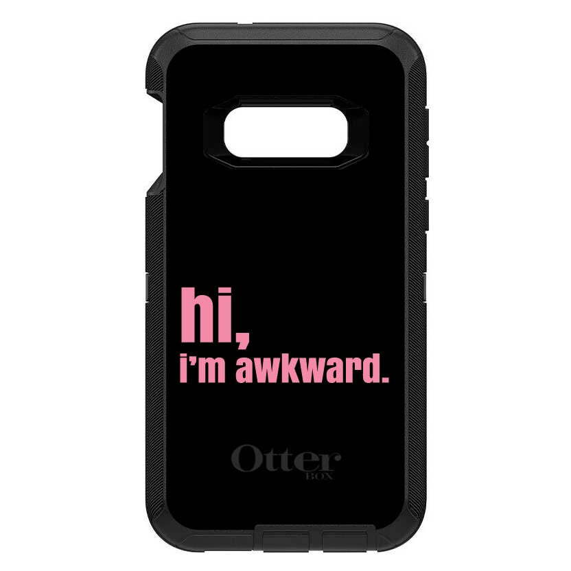 Black Pink hi, I'm awkward OtterBox Defender Case for iPhone & Galaxy, view 10