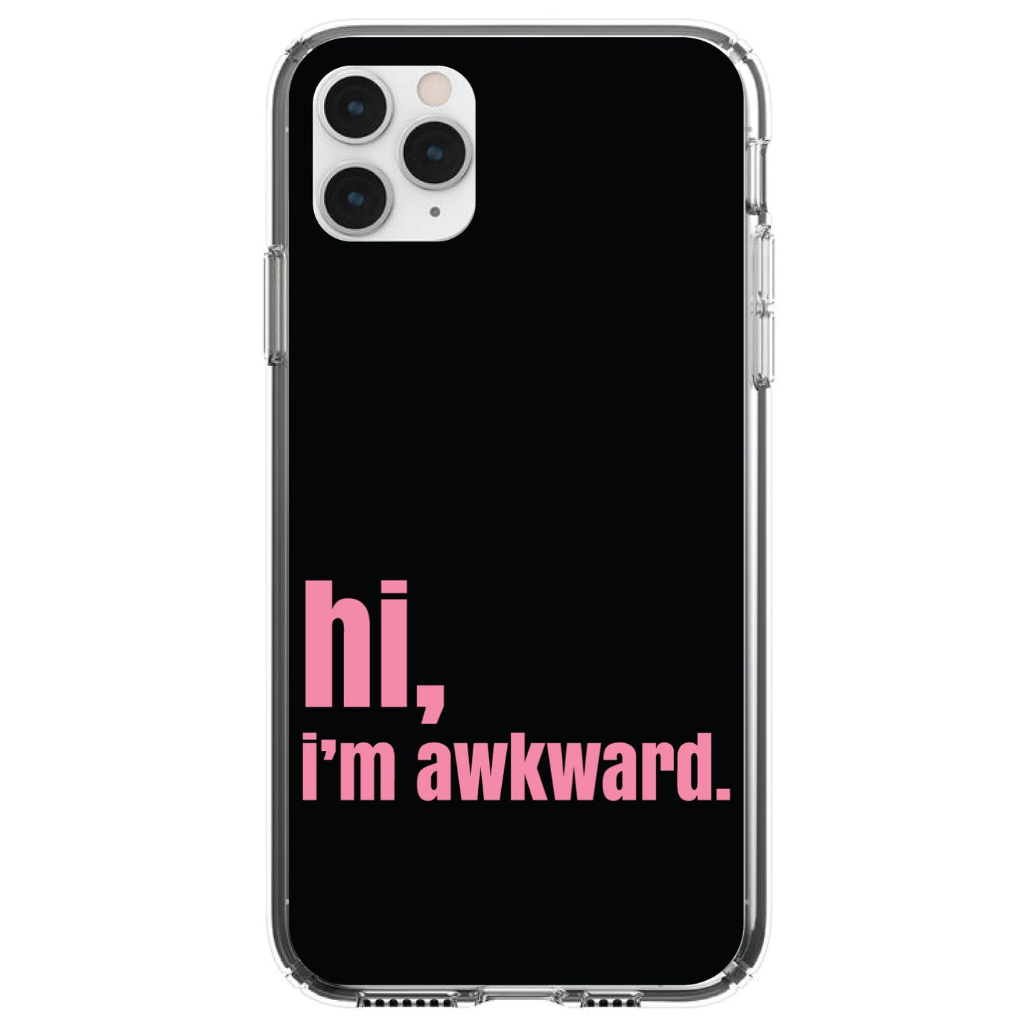 DistinctInk® Clear Shockproof Hybrid Case for Apple iPhone / Samsung Galaxy / Google Pixel - Black Pink 
