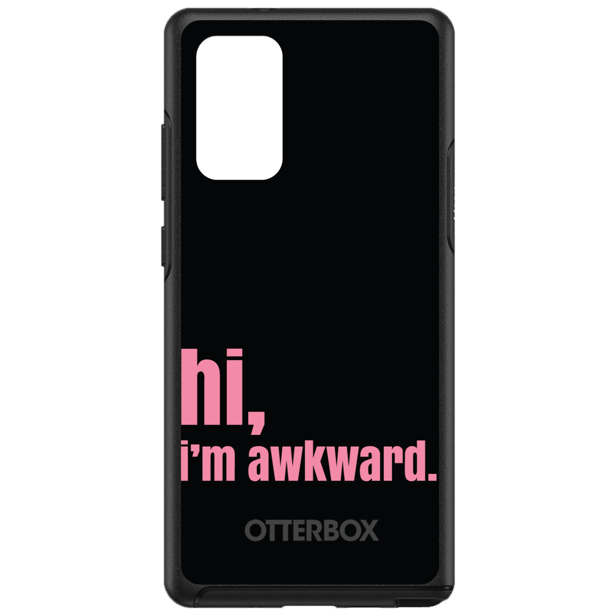 Black Pink hi, I'm awkward OtterBox Symmetry Case for iPhone & Galaxy, view 10