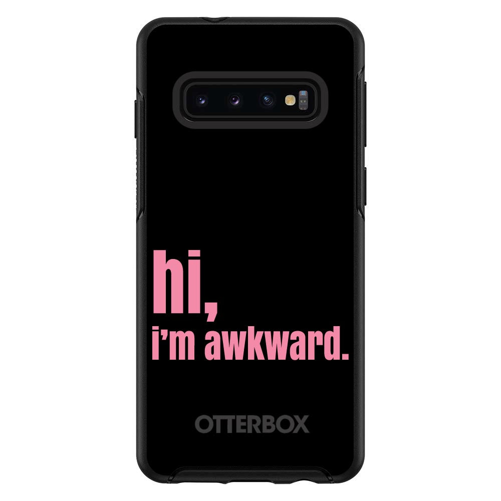Black Pink hi, I'm awkward OtterBox Symmetry Case for iPhone & Galaxy, view 6