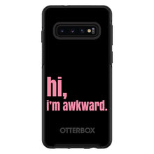 DistinctInk™ OtterBox Symmetry Series Case for Apple iPhone / Samsung Galaxy / Google Pixel - Black Pink "hi, Im awkward."