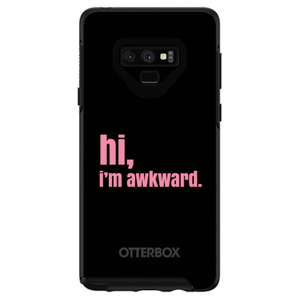 Black Pink hi, I'm awkward OtterBox Symmetry Case for iPhone & Galaxy, view 13