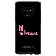 DistinctInk™ OtterBox Symmetry Series Case for Apple iPhone / Samsung Galaxy / Google Pixel - Black Pink "hi, Im awkward."