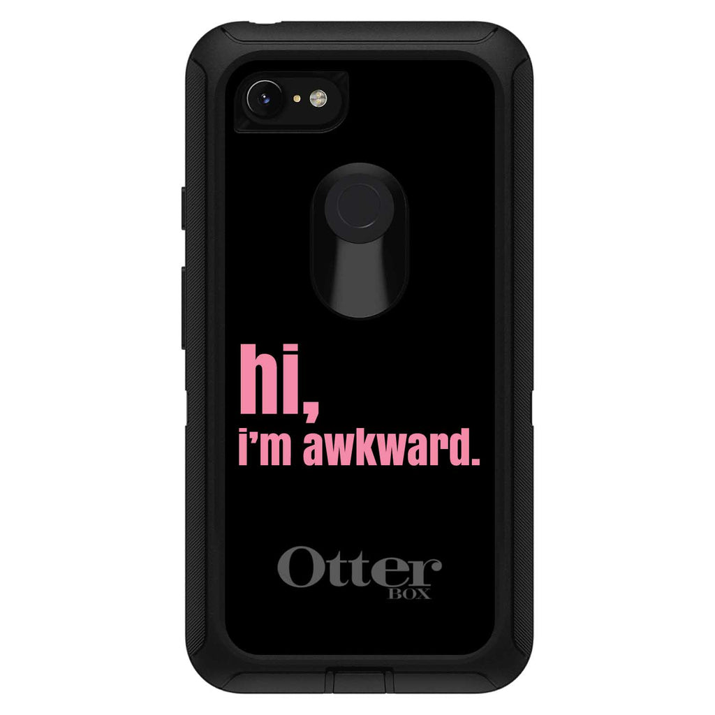 Black Pink hi, I'm awkward OtterBox Defender Case for iPhone & Galaxy, view 18
