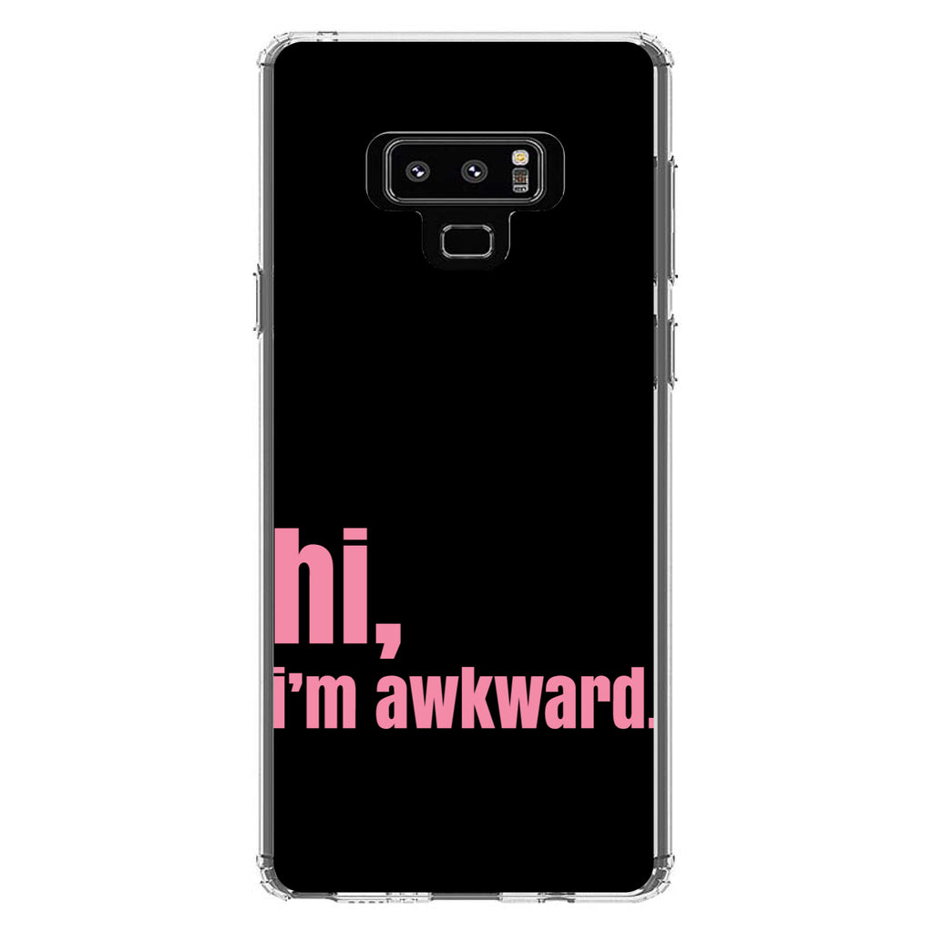 Black Pink hi, I'm awkward Clear Shockproof iPhone Case, view 11
