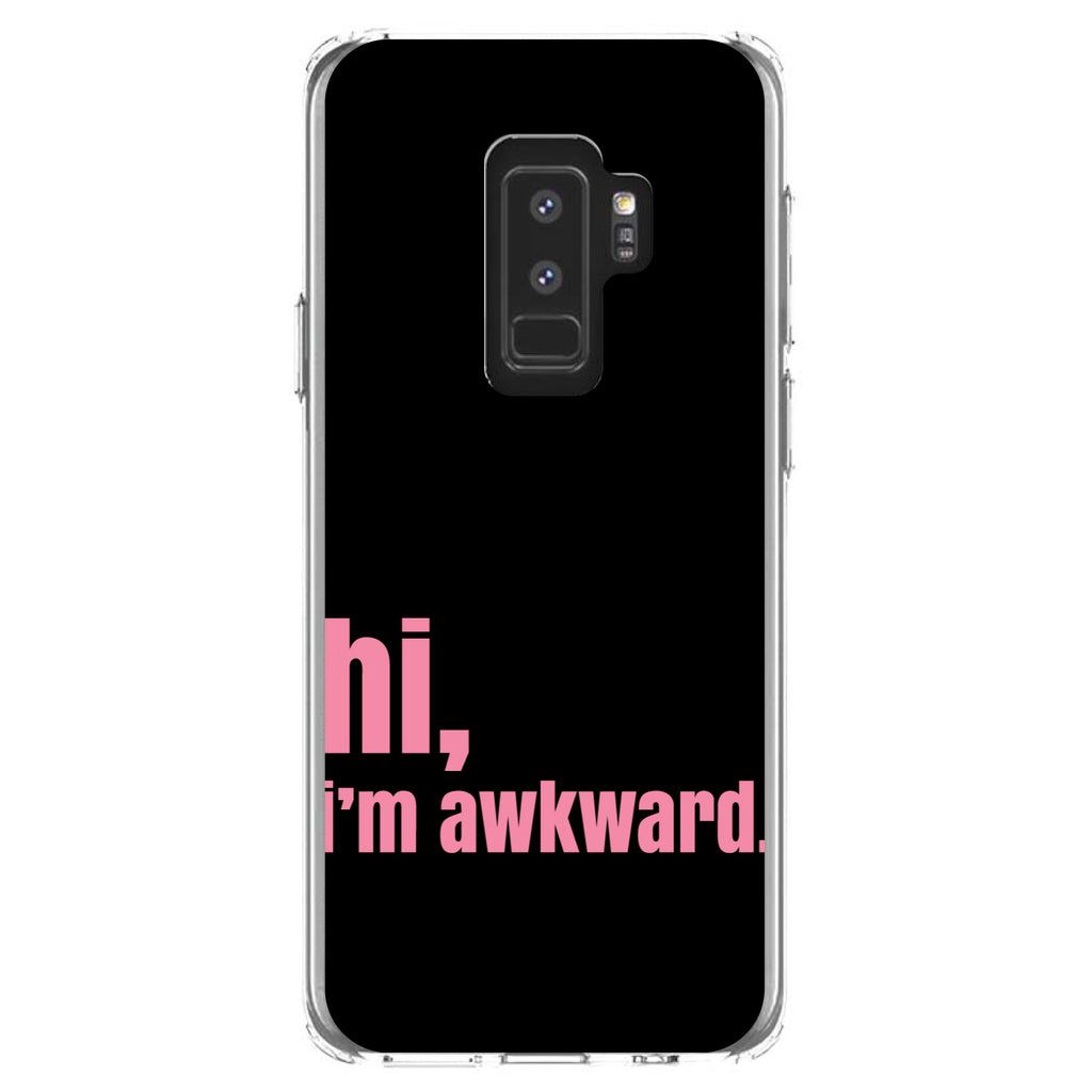 Black Pink hi, I'm awkward Clear Shockproof iPhone Case, view 20