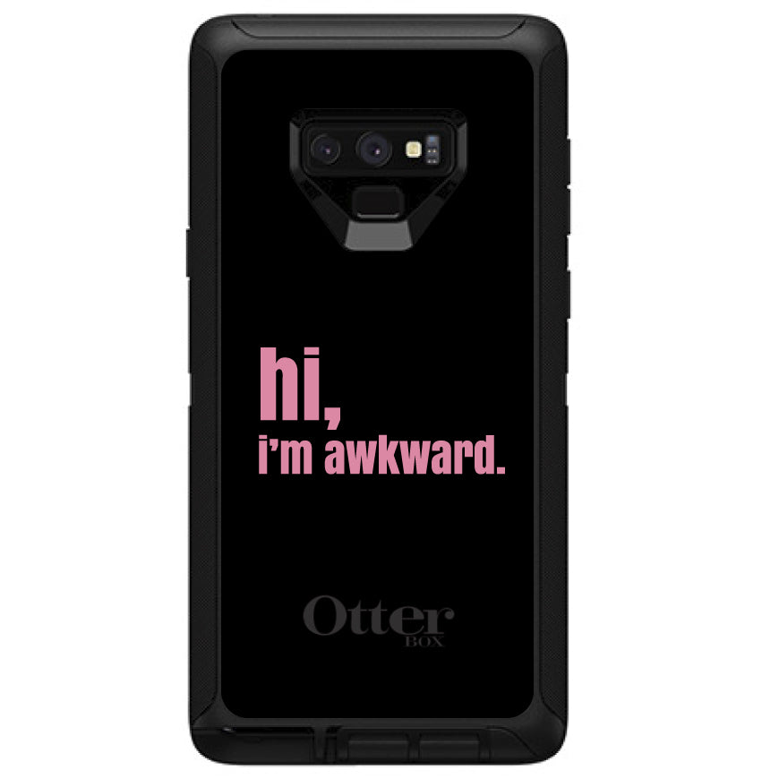 Black Pink hi, I'm awkward OtterBox Defender Case for iPhone & Galaxy, view 16