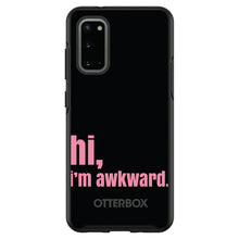 DistinctInk™ OtterBox Symmetry Series Case for Apple iPhone / Samsung Galaxy / Google Pixel - Black Pink "hi, Im awkward."