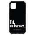 Black White hi, I'm awkward OtterBox Symmetry Case for iPhone & Galaxy