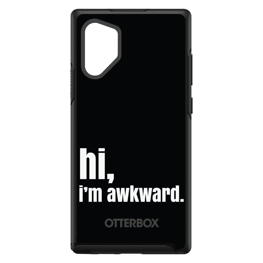Black White hi, I'm awkward OtterBox Symmetry Case for iPhone & Galaxy, view 12