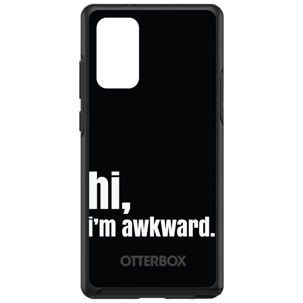 Black White hi, I'm awkward OtterBox Symmetry Case for iPhone & Galaxy, view 10