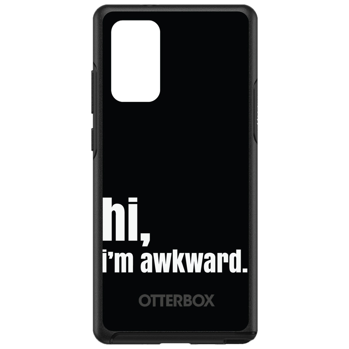 Black White hi, I'm awkward OtterBox Symmetry Case for iPhone & Galaxy, view 10
