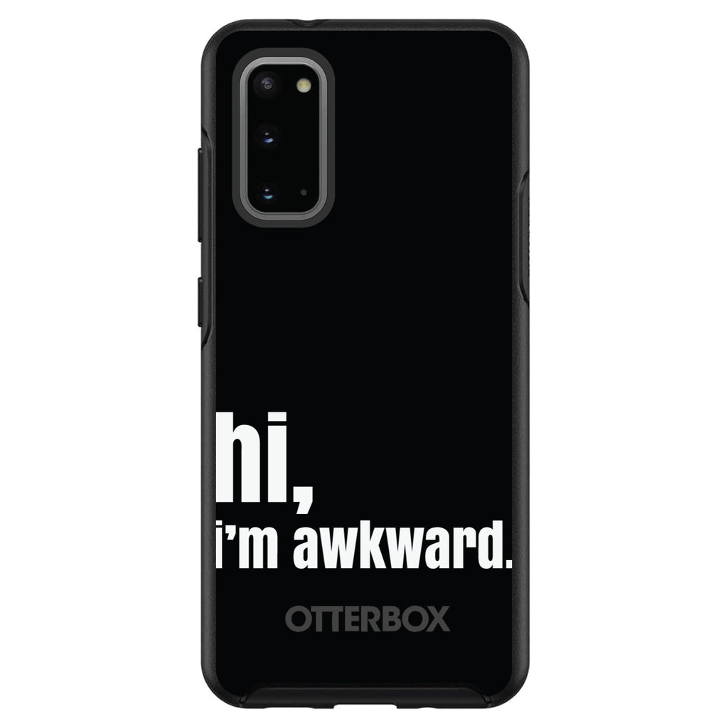 Black White hi, I'm awkward OtterBox Symmetry Case for iPhone & Galaxy, view 5