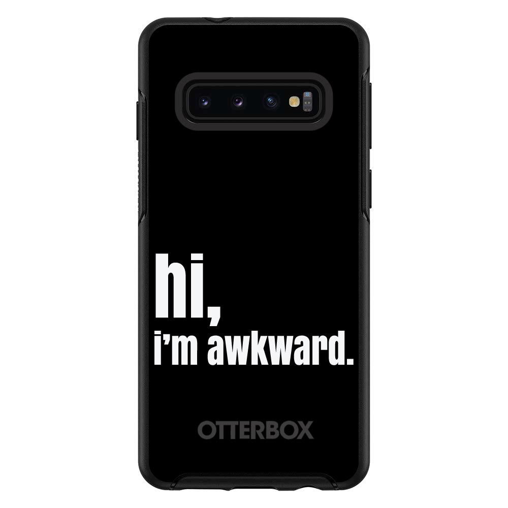 Black White hi, I'm awkward OtterBox Symmetry Case for iPhone & Galaxy, view 6