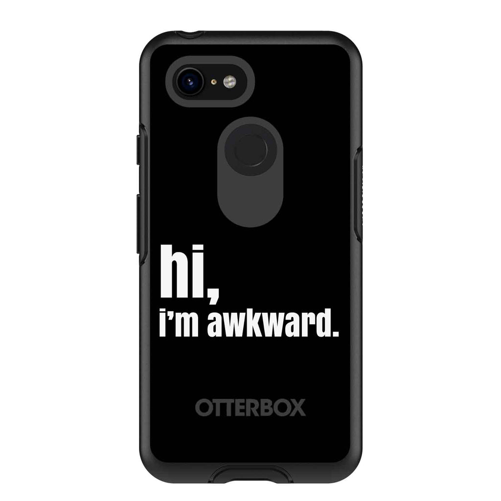 Black White hi, I'm awkward OtterBox Symmetry Case for iPhone & Galaxy, view 15