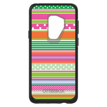 DistinctInk™ OtterBox Symmetry Series Case for Apple iPhone / Samsung Galaxy / Google Pixel - Green Pink White Stripes Polka Dots