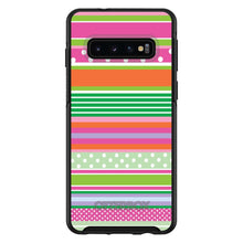 DistinctInk™ OtterBox Symmetry Series Case for Apple iPhone / Samsung Galaxy / Google Pixel - Green Pink White Stripes Polka Dots