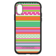 DistinctInk™ OtterBox Symmetry Series Case for Apple iPhone / Samsung Galaxy / Google Pixel - Green Pink White Stripes Polka Dots