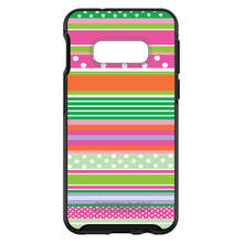 DistinctInk™ OtterBox Symmetry Series Case for Apple iPhone / Samsung Galaxy / Google Pixel - Green Pink White Stripes Polka Dots