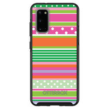 DistinctInk™ OtterBox Symmetry Series Case for Apple iPhone / Samsung Galaxy / Google Pixel - Green Pink White Stripes Polka Dots