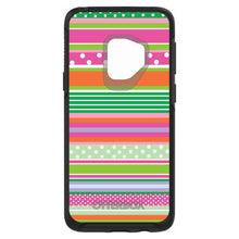 DistinctInk™ OtterBox Symmetry Series Case for Apple iPhone / Samsung Galaxy / Google Pixel - Green Pink White Stripes Polka Dots