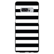 DistinctInk® Hard Plastic Snap-On Case for Apple iPhone or Samsung Galaxy - Black & White Bold Stripes