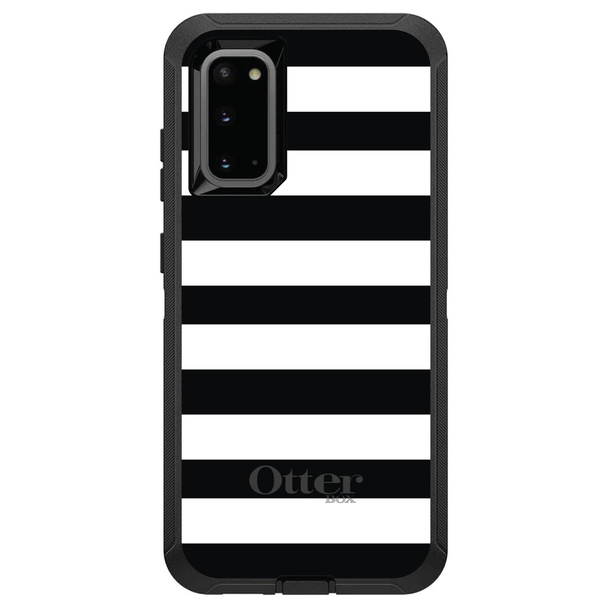 Black & White Bold Stripes OtterBox Defender Case for iPhone & Galaxy, view 5