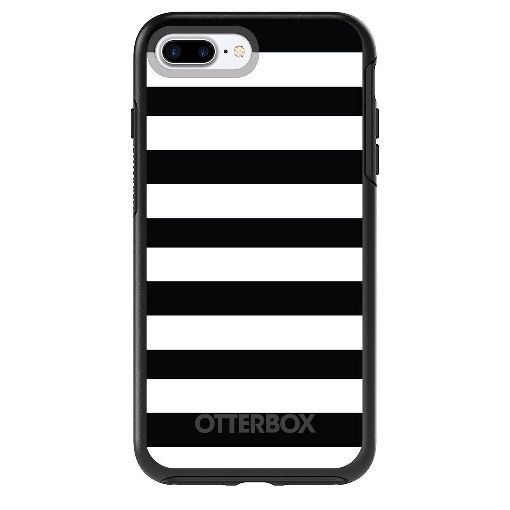 Black & White Bold Stripes OtterBox Symmetry Case for iPhone & Galaxy, view 2