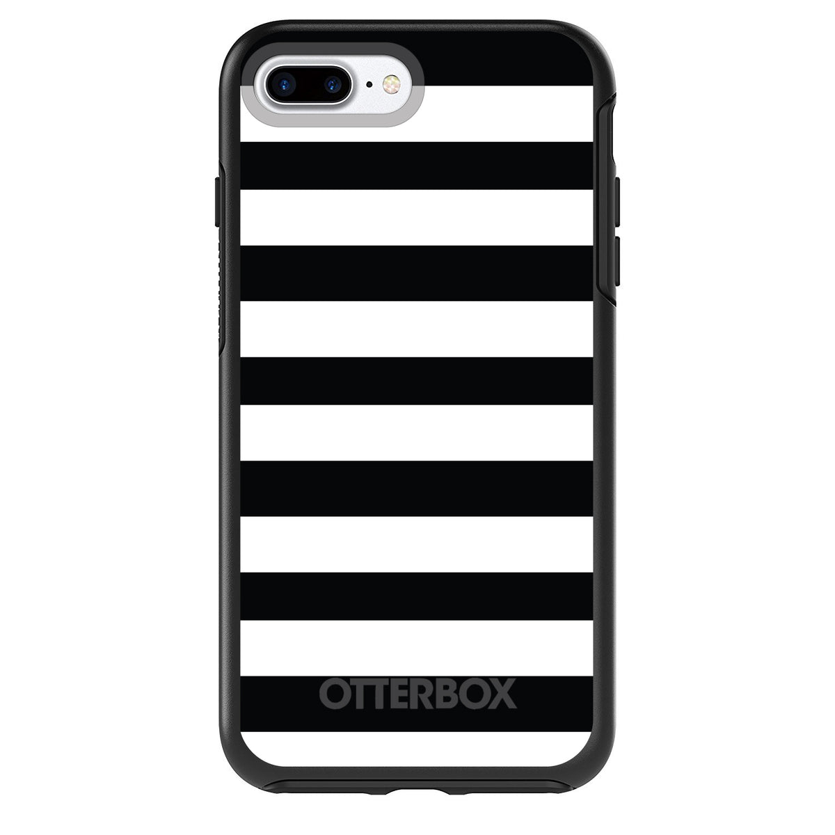 Black & White Bold Stripes OtterBox Symmetry Case for iPhone & Galaxy, view 2