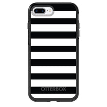 DistinctInk™ OtterBox Symmetry Series Case for Apple iPhone / Samsung Galaxy / Google Pixel - Black & White Bold Stripes