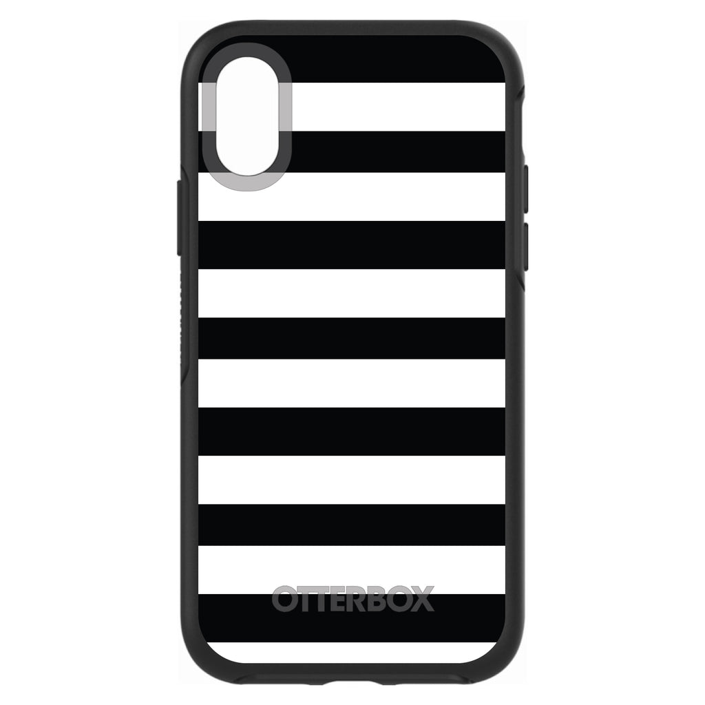 Black & White Bold Stripes OtterBox Symmetry Case for iPhone & Galaxy, view 4