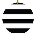 Black & White Bold Horizontal Stripes Ceramic Ornament