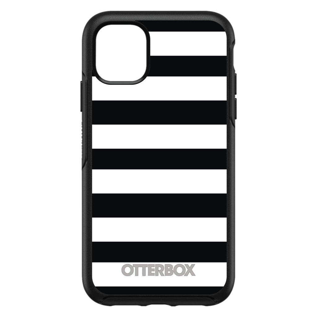 Black & White Bold Stripes OtterBox Symmetry Case for iPhone & Galaxy, view 3