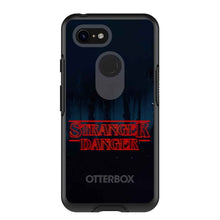 DistinctInk™ OtterBox Symmetry Series Case for Apple iPhone / Samsung Galaxy / Google Pixel - Red Forest "Stranger Danger"