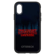 DistinctInk™ OtterBox Symmetry Series Case for Apple iPhone / Samsung Galaxy / Google Pixel - Red Forest "Stranger Danger"