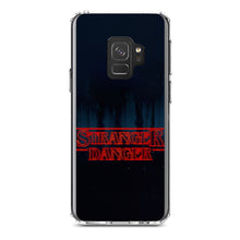 DistinctInk® Clear Shockproof Hybrid Case for Apple iPhone / Samsung Galaxy / Google Pixel - Red Forest "Stranger Danger"