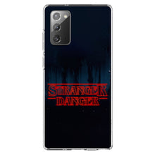 DistinctInk® Clear Shockproof Hybrid Case for Apple iPhone / Samsung Galaxy / Google Pixel - Red Forest "Stranger Danger"
