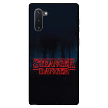 DistinctInk® Hard Plastic Snap-On Case for Apple iPhone or Samsung Galaxy - Red Forest "Stranger Danger"