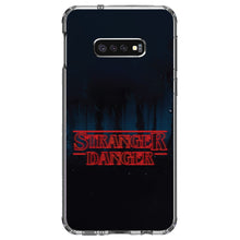 DistinctInk® Clear Shockproof Hybrid Case for Apple iPhone / Samsung Galaxy / Google Pixel - Red Forest "Stranger Danger"