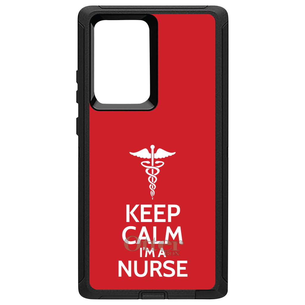 Red White Keep Calm I'm a Nurse OtterBox Defender Case for iPhone & Galaxy, view 13