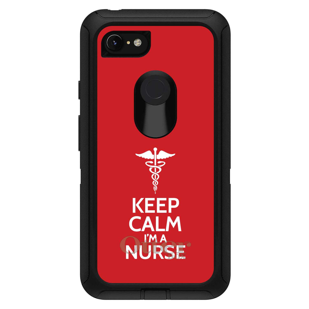 Red White Keep Calm I'm a Nurse OtterBox Defender Case for iPhone & Galaxy, view 18