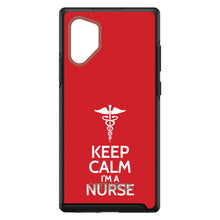DistinctInk™ OtterBox Symmetry Series Case for Apple iPhone / Samsung Galaxy / Google Pixel - Red White "Keep Calm Im a Nurse"