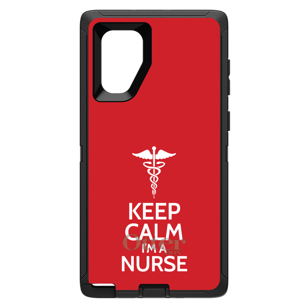 Red White Keep Calm I'm a Nurse OtterBox Defender Case for iPhone & Galaxy, view 14