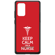 DistinctInk™ OtterBox Symmetry Series Case for Apple iPhone / Samsung Galaxy / Google Pixel - Red White "Keep Calm Im a Nurse"