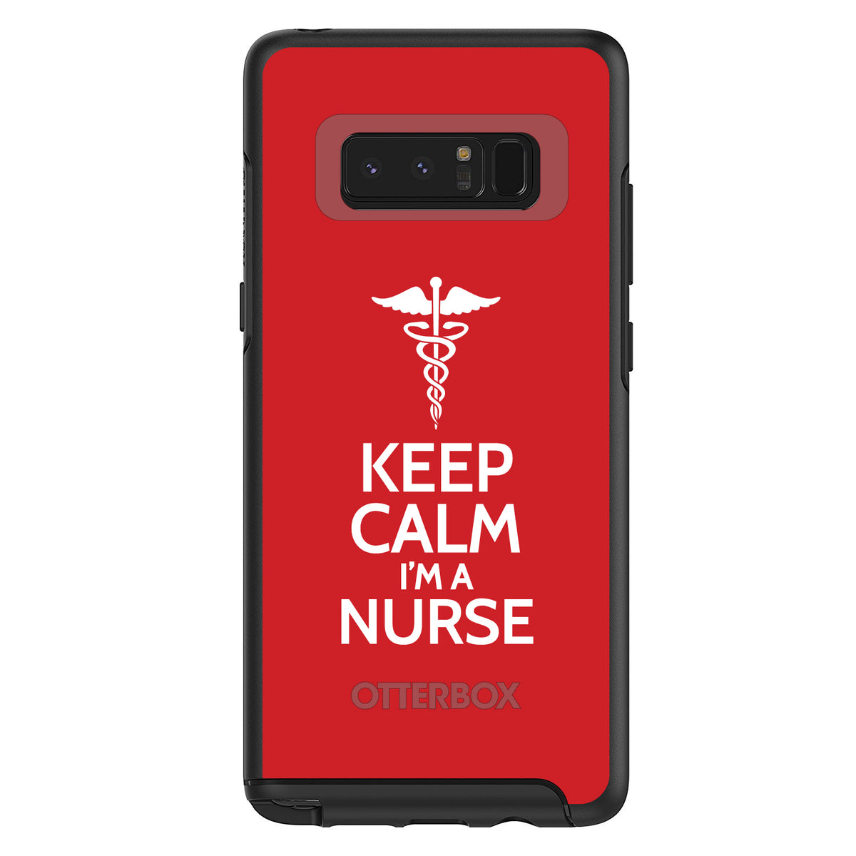Red White Keep Calm I'm a Nurse OtterBox Symmetry Case for iPhone & Galaxy, view 14