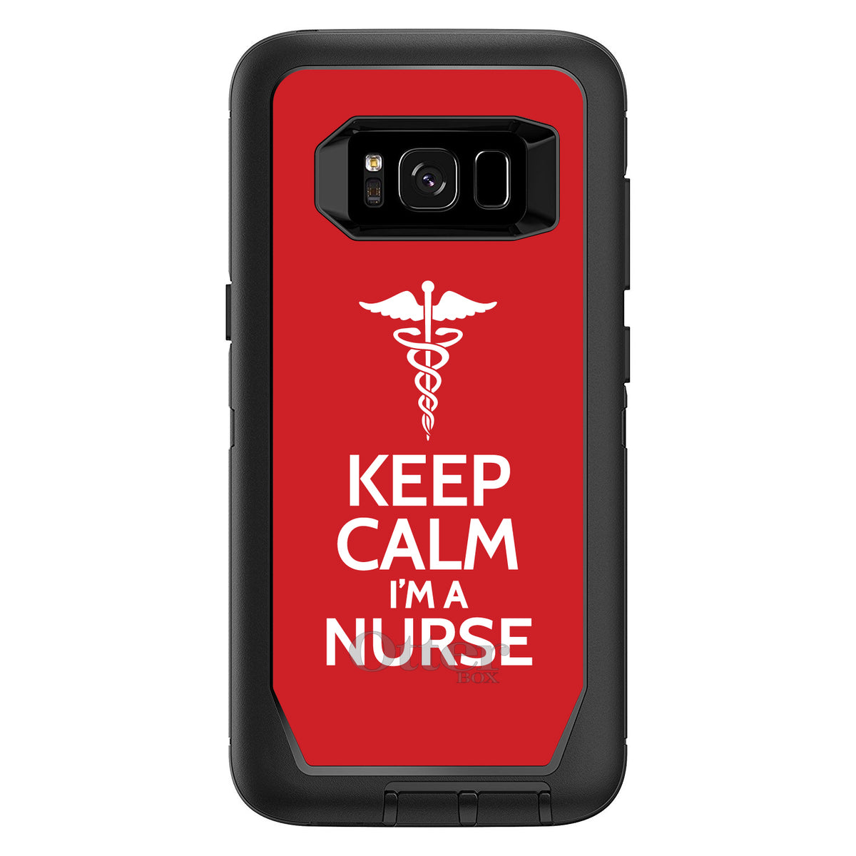 Red White Keep Calm I'm a Nurse OtterBox Defender Case for iPhone & Galaxy, view 12